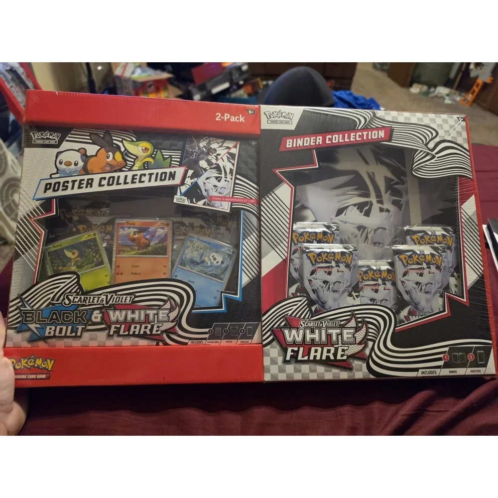 Pokemon Black Bolt and White Flare Binder + Poster Collection Sam's Club Bundles